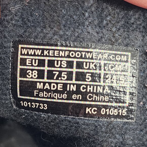 KEEN Red Leather Wedge Heel Ankle Boots Zip - Picture 6 of 7